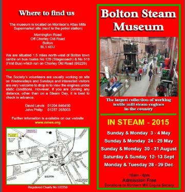 Great Britain (UK): Bolton Steam Museum - Northern Mill Engine Society in BL1 4EU Bolton