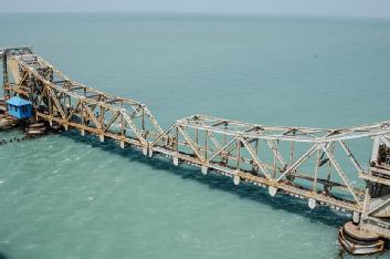 India: Pamban Bridge in 623519 Pamban