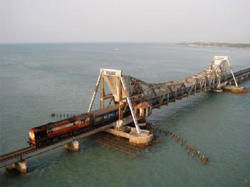 India: Pamban Bridge in 623519 Pamban