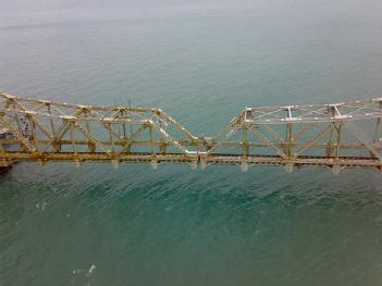 India: Pamban Bridge in 623519 Pamban