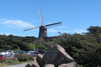 United States of America (USA): Golden Gate Park windmills in 94121 San Francisco