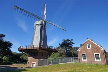 United States of America (USA): Golden Gate Park windmills in 94121 San Francisco